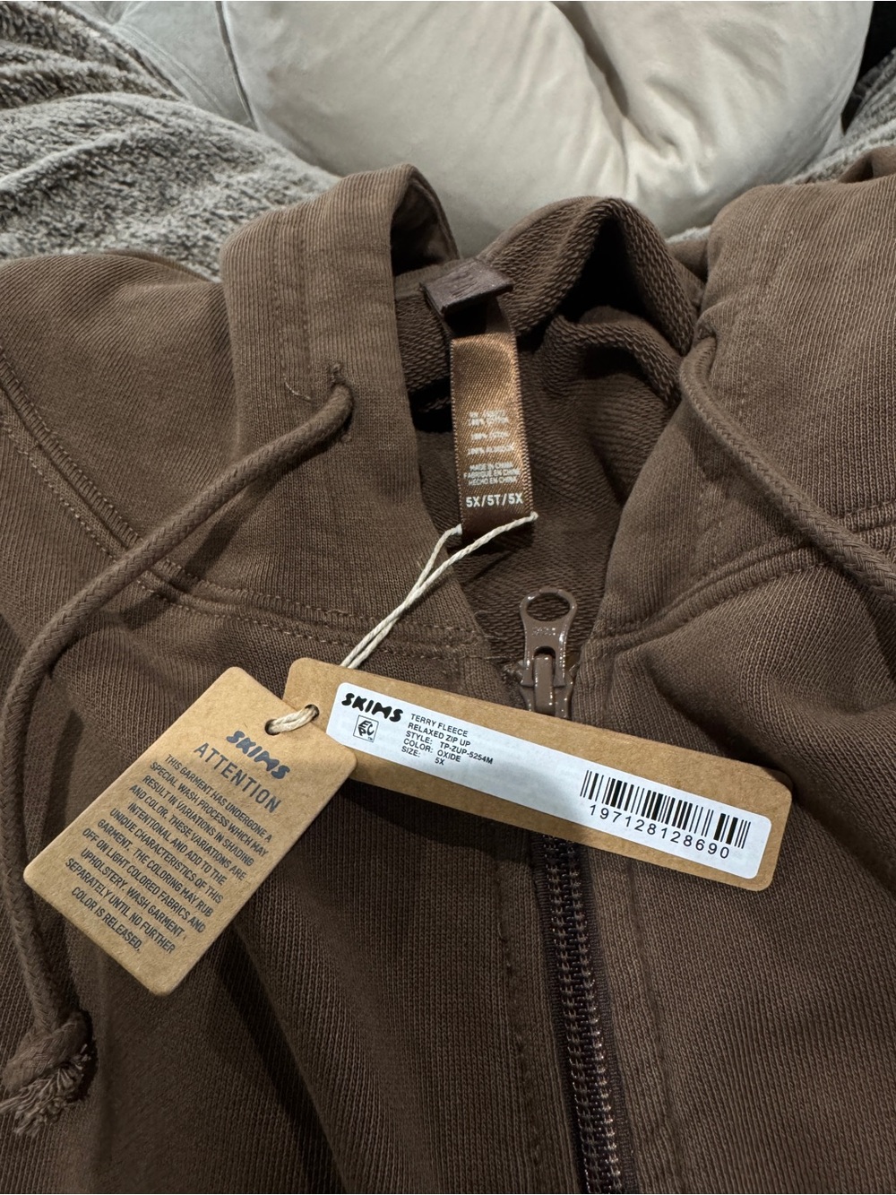 SKIMS Men's Full-Zip Hooded Sweatshirt - Picture 2 of 4